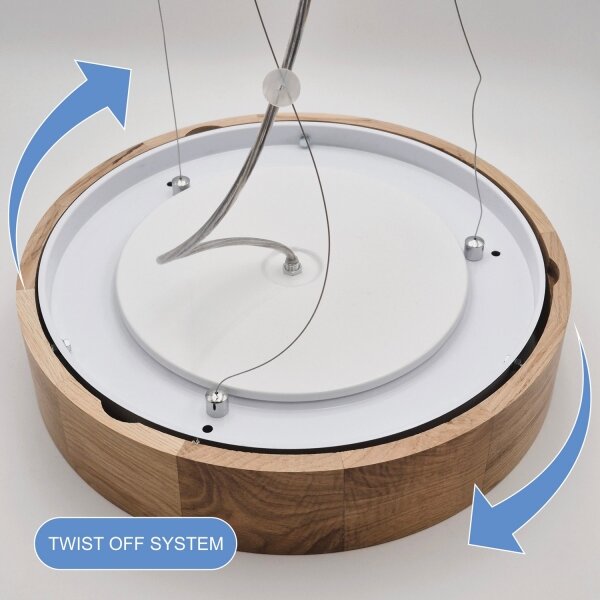 Lustr na lanku OAK 3xE27/60W/230V dub pr. 47,5 cm