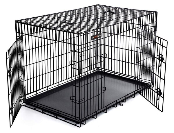 SONGMICS Přepravní klec pro zvířata Levino XXL 122 cm černá