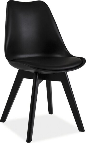 Casarredo Plastová jídelní židle KRIS II černá/černá