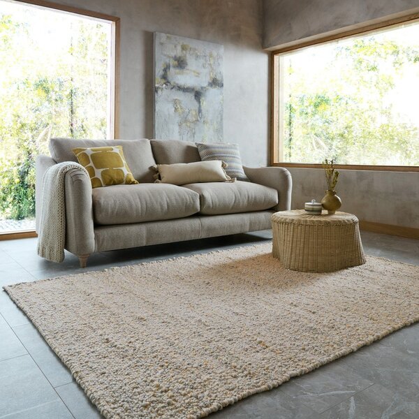 Žlutý/světle šedý ručně tkaný koberec 120x170 cm Finley – Flair Rugs