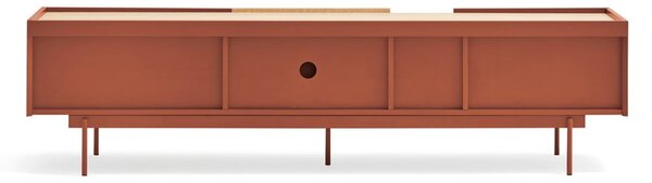 TV stolek v dekoru dubu v cihlovo-přírodní barvě 180x45 cm Otto – Teulat