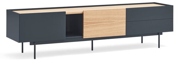 TV stolek v dekoru dubu v antracitovo-přírodní barvě 180x45 cm Otto – Teulat
