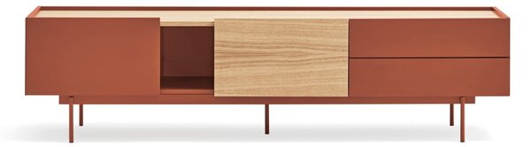 TV stolek v dekoru dubu v cihlovo-přírodní barvě 180x45 cm Otto – Teulat
