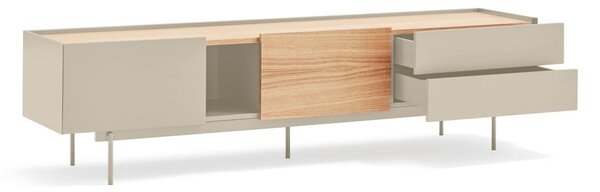 TV stolek v dekoru dubu v béžovo-přírodní barvě 180x45 cm Otto – Teulat