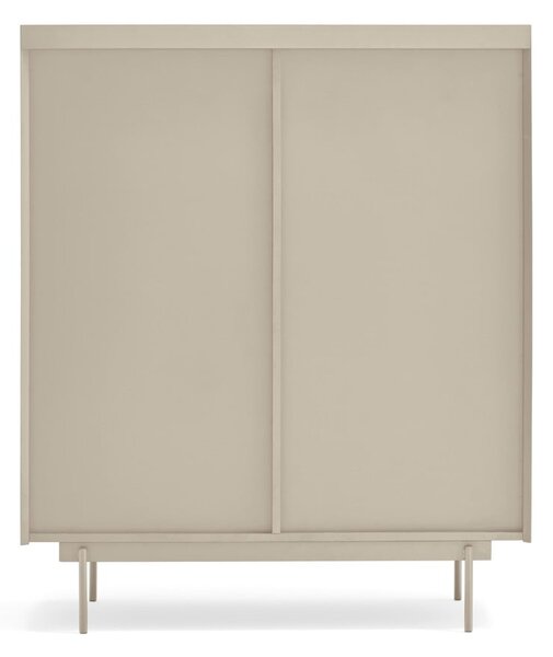 Vysoká komoda v dekoru dubu v béžovo-přírodní barvě 100x120 cm Otto – Teulat