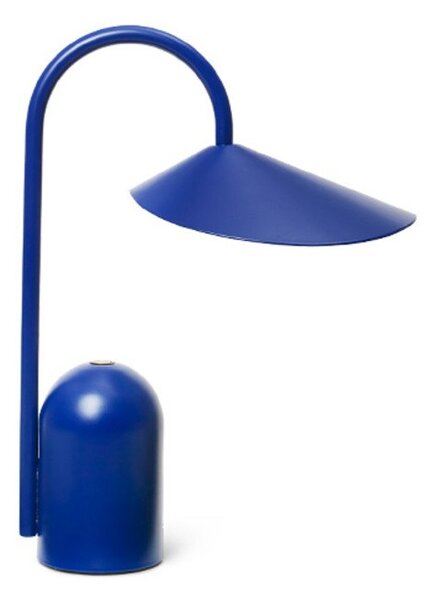 Stolní lampa ferm LIVING, Arum, stmívatelné, Modrá, Terasa, Kov, Design