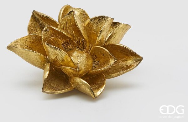 EDG Dekorace květ magnolie ve zlaté barvě - malý