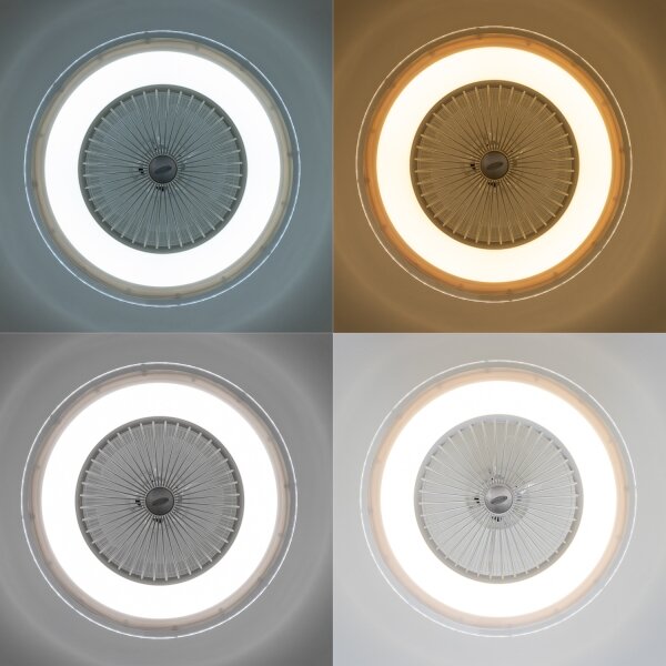 Brilagi - LED Stmívatelné svítidlo s ventilátorem RONDA LED/48W/230V bílá + DO