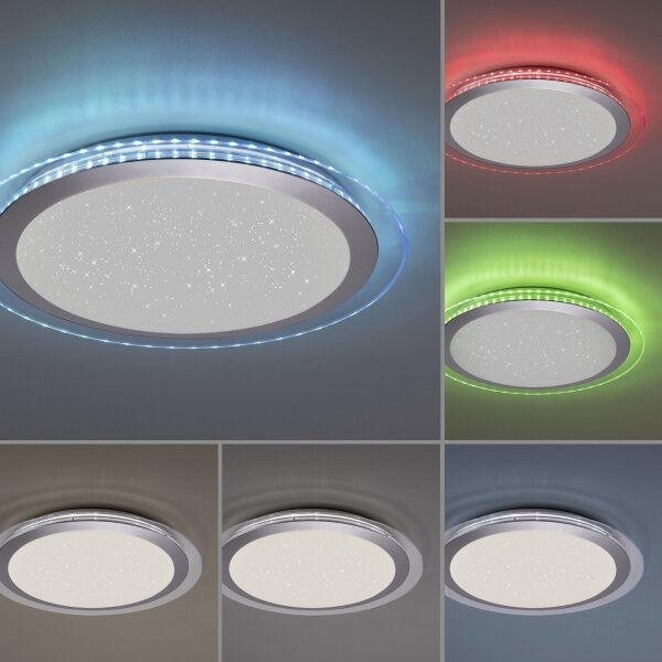 Leuchten Direkt 15411-2 - LED RGB Stmívatelné stropní svítidlo CYBA 26W/230V +DO