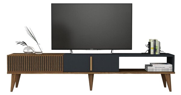 TV stolek/skříňka Tepeve (ořech + antracit). Akce -24%