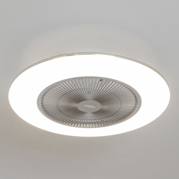 Brilagi - LED Stmívatelné svítidlo s ventilátorem AURA LED/38W/230V stříbrná +DO