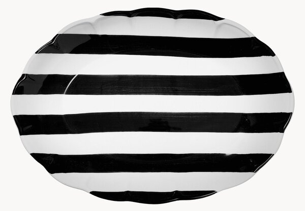 Ručně malovaný servírovací talíř Stripe