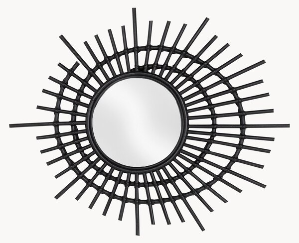 Dekorativní zrcadlo v ratanovém rámu Eye