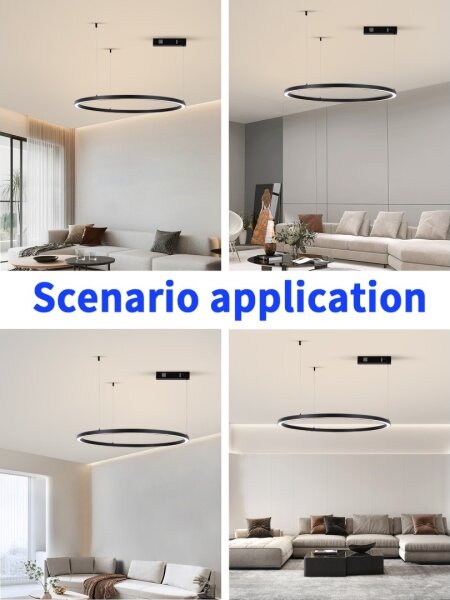 Immax NEO 07215L-LED Stmívatelný lustr na lanku FINO 60W/230V 80cm černá Tuya+DO