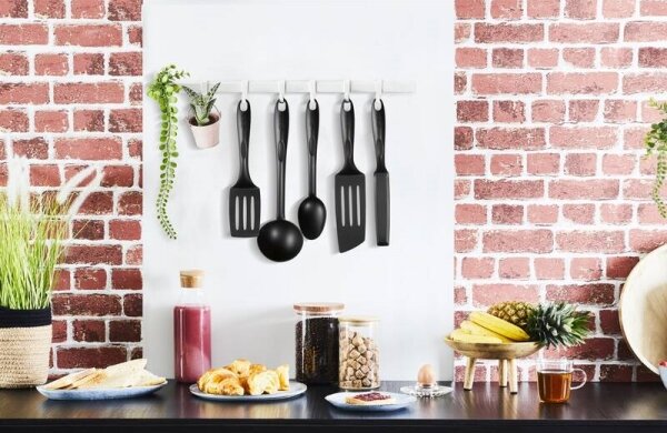 Tefal - Sada kuchyňského náčiní 9 ks BIENVENUE černá