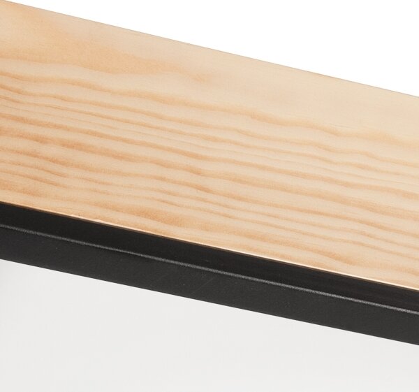 Stropní svítidlo NATURAL SQUARE 4xE27/15W/230V 48x48 cm borovice/černá