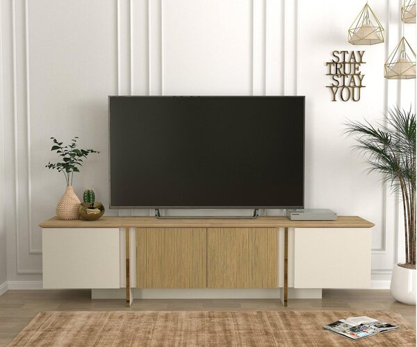 TV stolek/skříňka Butisu 2 (krémová + ořech). 1095499