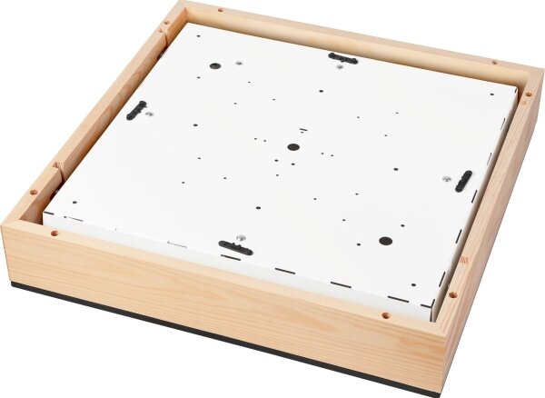 Stropní svítidlo NATURAL SQUARE 4xE27/15W/230V 48x48 cm borovice/černá