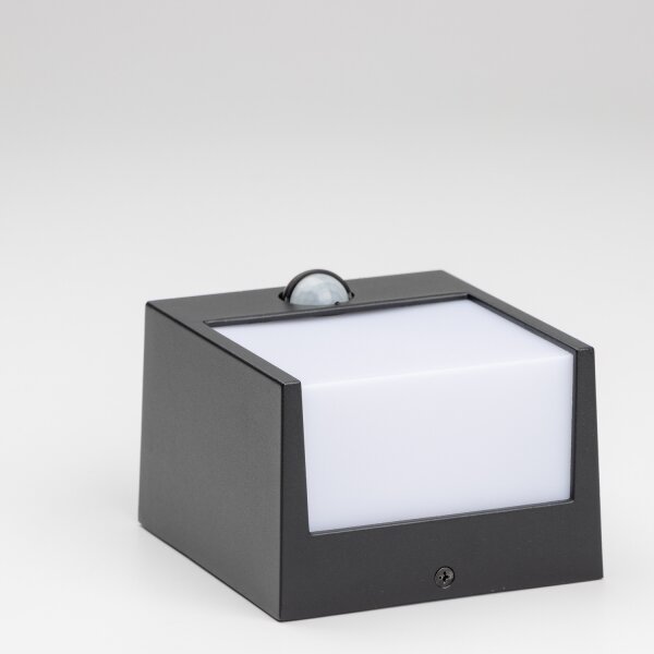 Brilagi-LED Venkovní nástěnné svítidlo se senzorem TERNI LED/12W/230V černá IP44