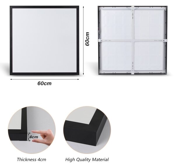 Brilagi - LED Koupelnové svítidlo FRAME LED/50W/230V 3000/4000/6000K IP44 černá