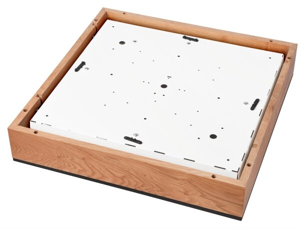 Stropní svítidlo OAK SQUARE 4xE27/15W/230V 48x48 cm dub/černá