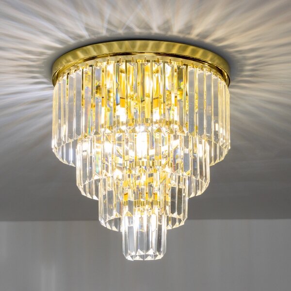 Brilagi - LED Křišťálové stropní svítidlo MOZART 5xE14/40W/230V zlatá
