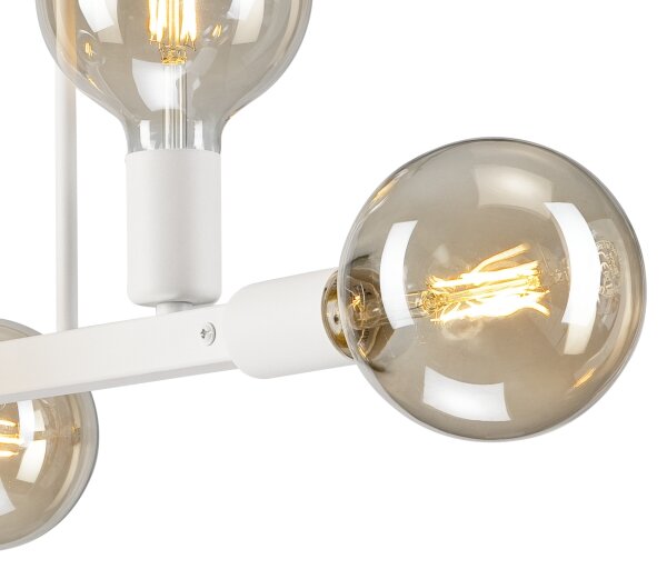 Lustr na tyči ASTRID 6xE27/60W/230V bílá
