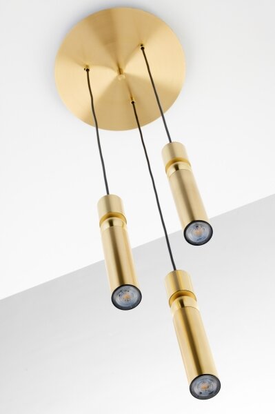 Jupiter 2019 - Lustr na lanku ALAS 3xGU10/10W/230V zlatá