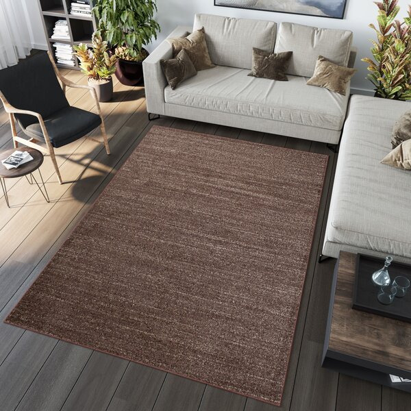 Makro Abra Kusový koberec SARI T006A tmavě hnědý Rozměr: 60x100 cm