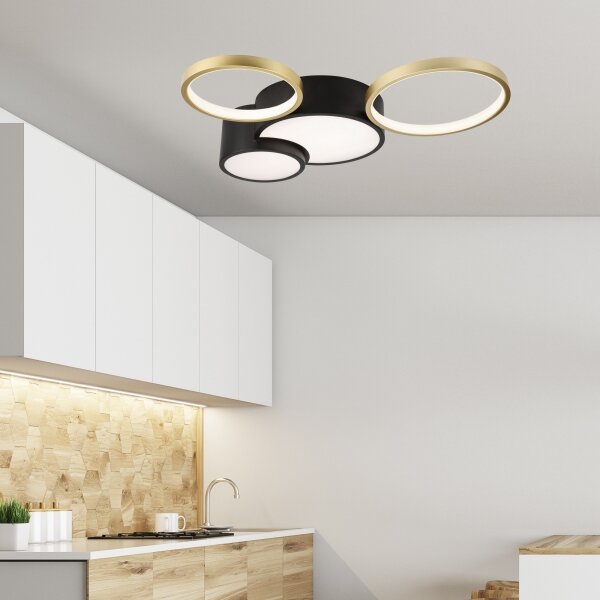 Stmívatelné stropní svítidlo ALIZEE LED/30W/230V 3000-6500K černá/zlatá