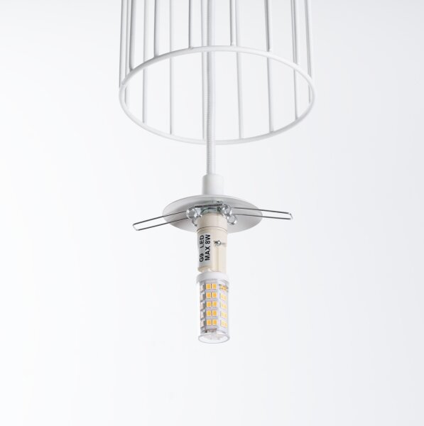 Sollux SL.1331 - Lustr na lanku BRINA 1xG9/8W/230V bílá