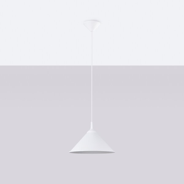 Sollux SL.1325 - Lustr na lanku ZUMA 1xE27/15W/230V pr. 30 cm bílá