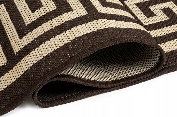 Makro Abra Kusový koberec venkovní Sisal CORDA 1016 1 424 béžový hnědý Rozměr: 60x200 cm