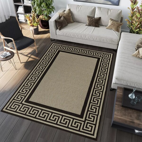 Makro Abra Kusový koberec venkovní Sisal CORDA 1016 1 424 béžový hnědý Rozměr: 60x200 cm