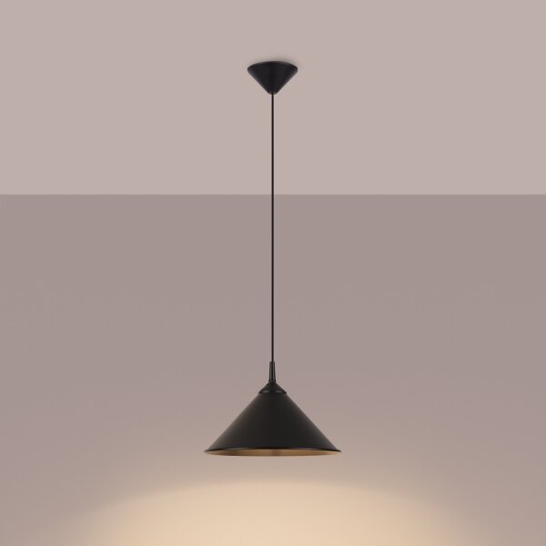 Sollux SL.1326 - Lustr na lanku ZUMA 1xE27/15W/230V pr. 30 cm černá