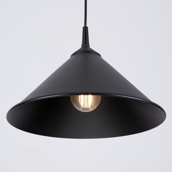 Sollux SL.1326 - Lustr na lanku ZUMA 1xE27/15W/230V pr. 30 cm černá