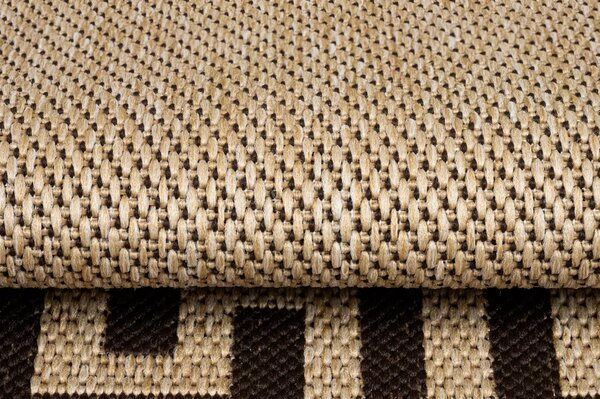 Makro Abra Kusový koberec venkovní Sisal CORDA 1016 1 424 béžový hnědý Rozměr: 60x200 cm