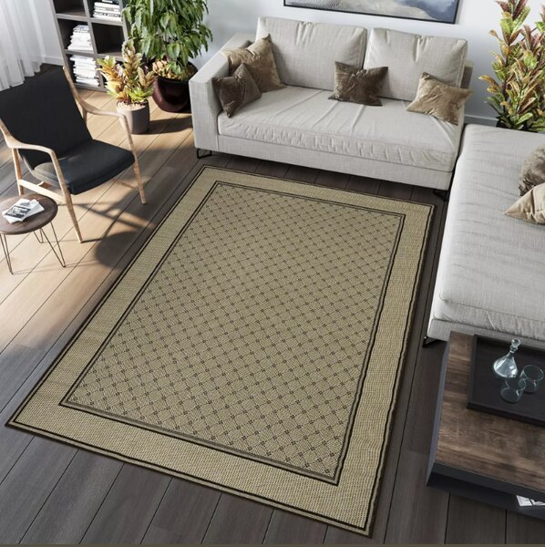 Makro Abra Kusový koberec venkovní Sisal CORDA 1017 1 424 béžový hnědý Rozměr: 60x100 cm