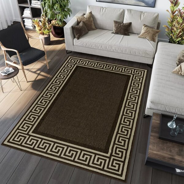 Makro Abra Kusový koberec venkovní Sisal CORDA 1016 1 333 hnědý béžový Rozměr: 60x200 cm