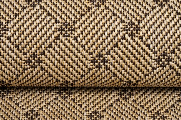 Makro Abra Kusový koberec venkovní Sisal CORDA 1017 1 424 béžový hnědý Rozměr: 60x100 cm