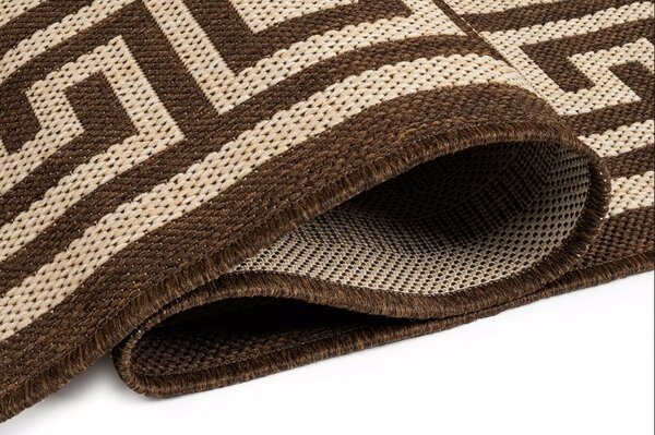 Makro Abra Kusový koberec venkovní Sisal CORDA 1016 1 333 hnědý béžový Rozměr: 60x200 cm