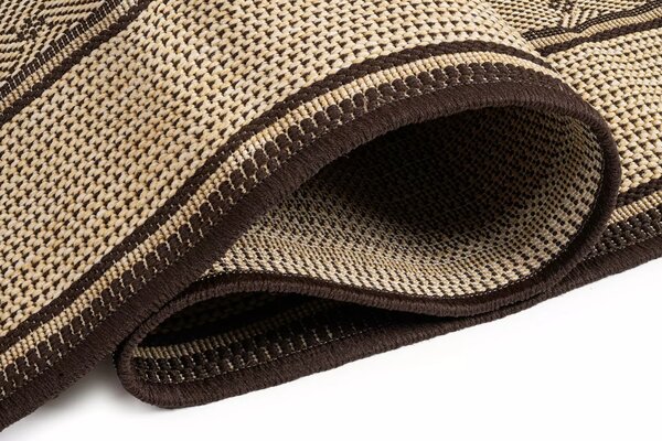 Makro Abra Kusový koberec venkovní Sisal CORDA 1017 1 424 béžový hnědý Rozměr: 60x100 cm