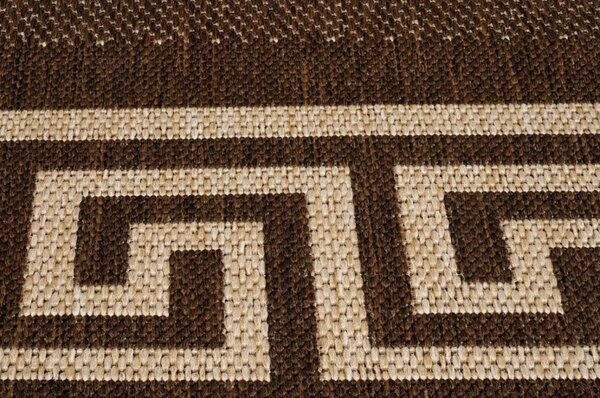 Makro Abra Kusový koberec venkovní Sisal CORDA 1016 1 333 hnědý béžový Rozměr: 60x200 cm