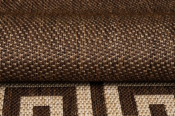 Makro Abra Kusový koberec venkovní Sisal CORDA 1016 1 333 hnědý béžový Rozměr: 60x200 cm