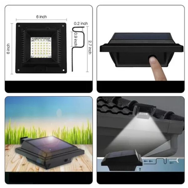 HÖFFTECH - LED Solární nástěnné svítidlo se senzorem LED/3,7V 2000 mAh IP65