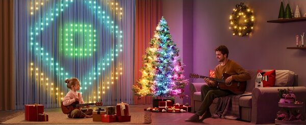 Govee - LED RGBICW Venkovní vánoční řetěz 2700-6500K 20m Wi-Fi Matter IP66
