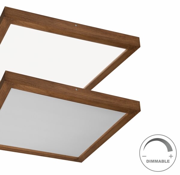 Brilagi-LED Stmívatelné svítidlo WOODY FRAME LED/50W/230V dub 60x60 cm IP44 + DO
