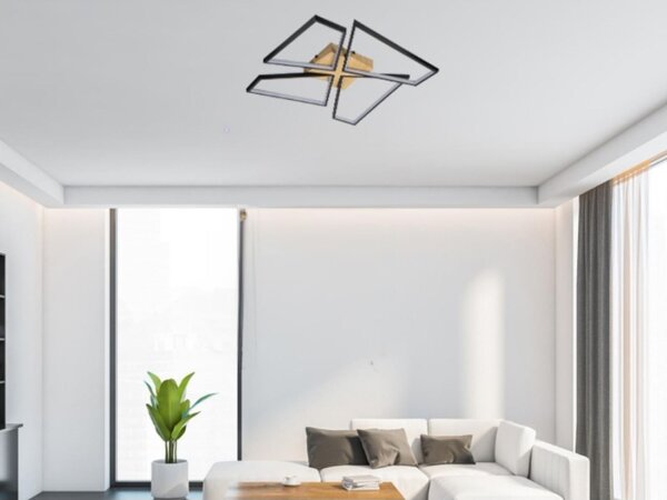 LED Stmívatelné stropní svítidlo LED/115W/230V 3000-6500K hnědá/černá + DO