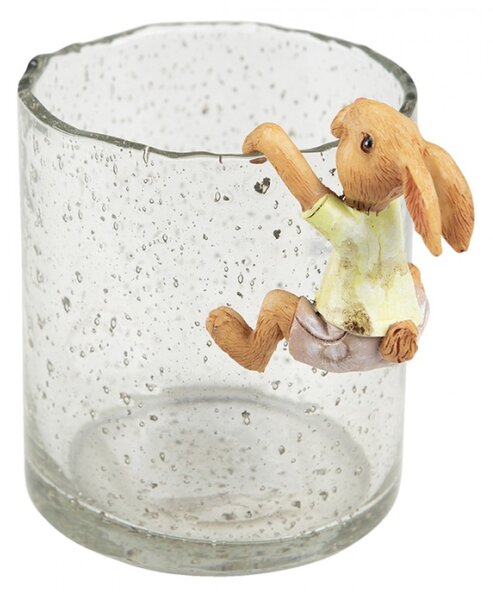 Figurka hopsajícího zajíčka v žlutém tričku – 5x5x9 cm