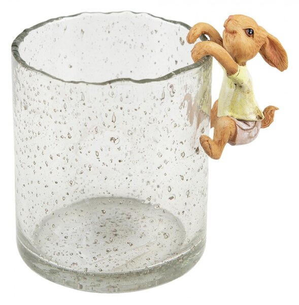 Figurka hopsajícího zajíčka v žlutém tričku – 5x5x9 cm